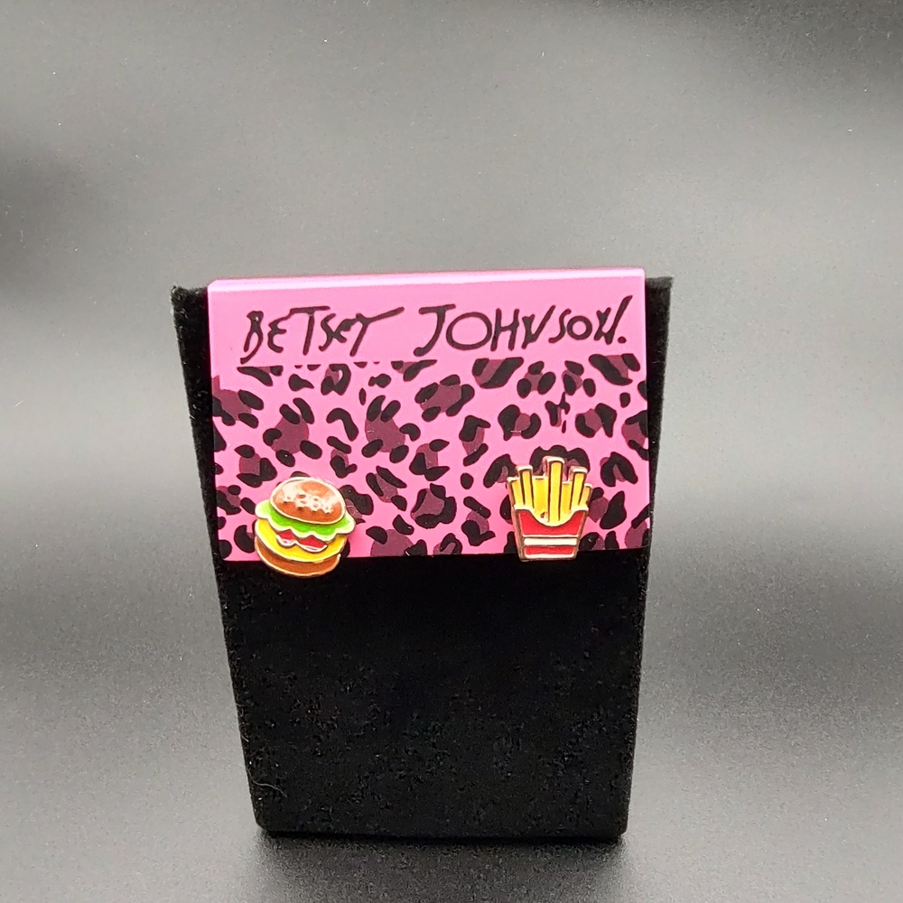 Betsey Johnson Burger and Fries Earrings